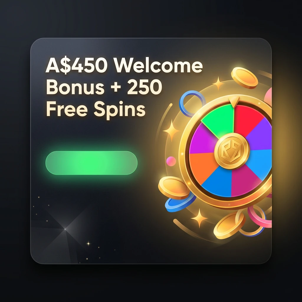 A$450 Welcome Bonus + 250 Free Spins